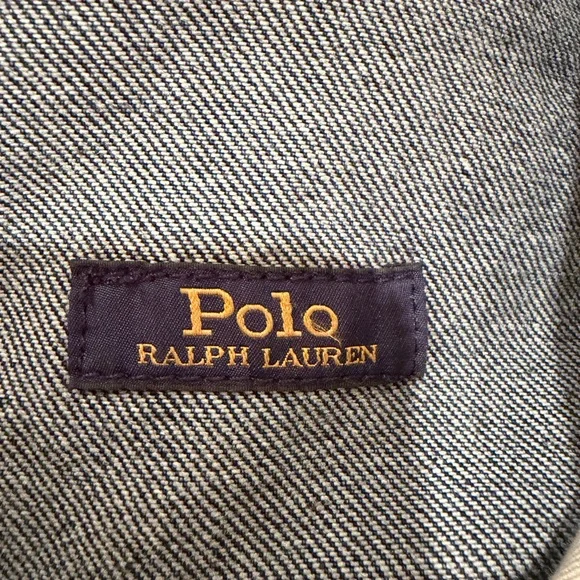 Polo Ralph Lauren Denim Carpenter Shorts Sz 33 Dark Wash Utility Workwear - Picture 3 of 6